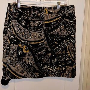 Ann Taylor Petites Corduroy Multi-colored Knee Length Skirt